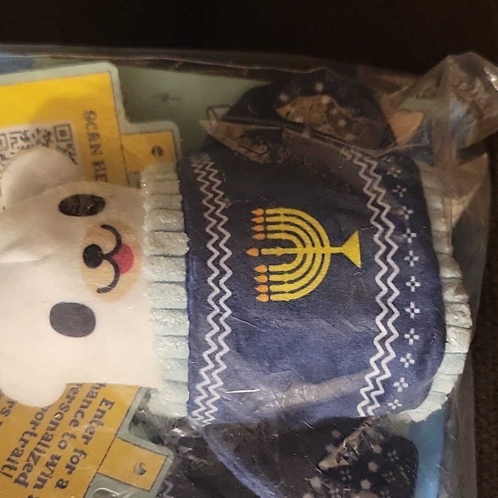 Bark  SQUEAK! Blue and White Hanukkah Dog Toy Set - Picture 4 of 15